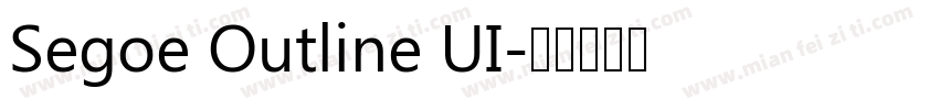Segoe Outline UI字体转换